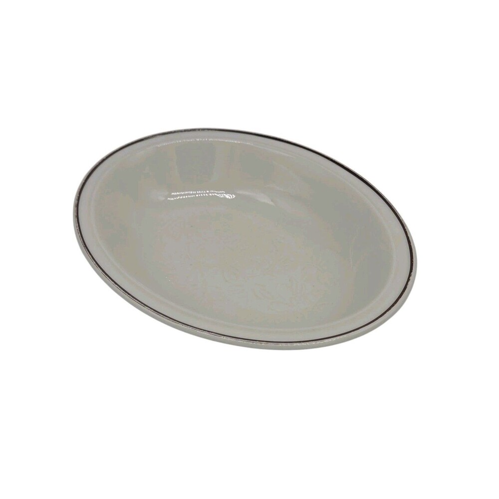 Royal Doulton Ting Oval Vegetable Serving Bowl Lambethware 1012 1974 White Brown